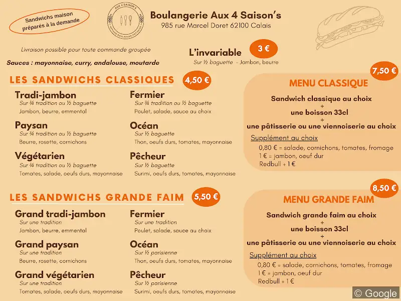 Photo 2 de Aux 4 Saison's, boulangerie à Calais