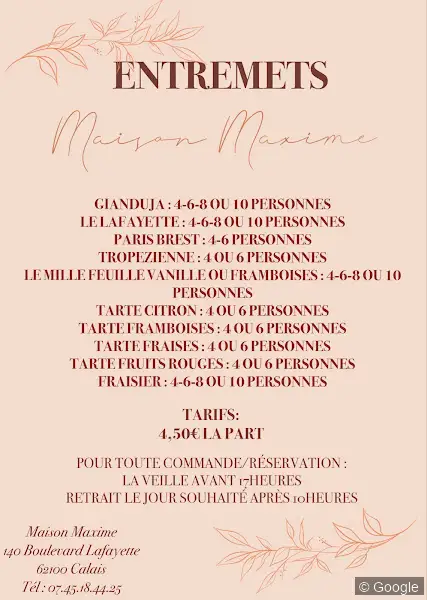 Photo 2 de Maison Maxime La patisserie, boulangerie à Calais